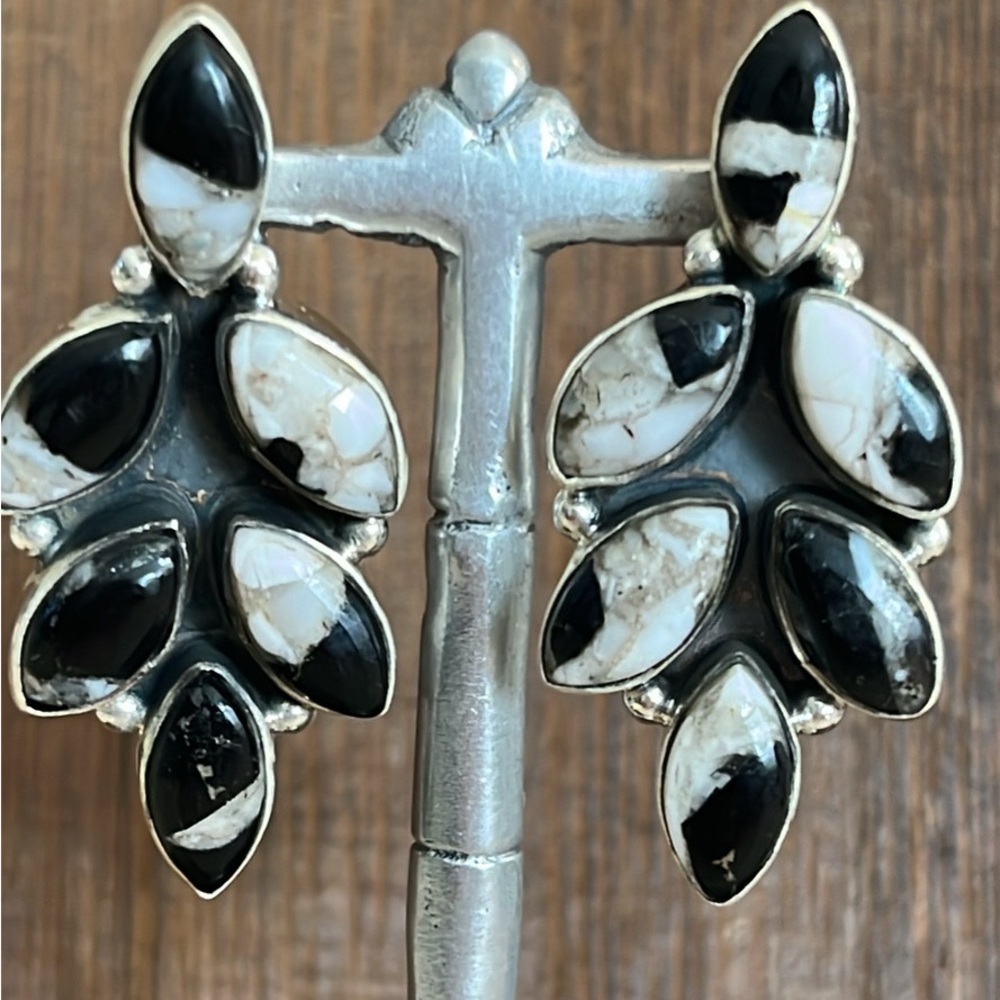 12 stone White Buffalo earrings